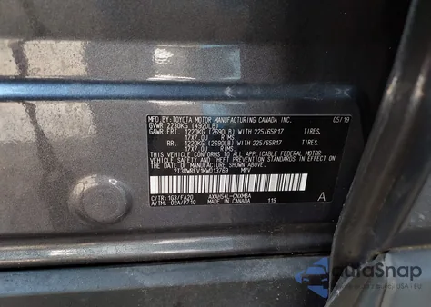 2019 Toyota Rav4 Hybrid Xle from USA, damaged, VIN 2T3RWRFV1KW013769